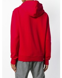 roter Pullover mit einem Kapuze von AMI Alexandre Mattiussi