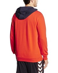 roter Pullover mit einem Kapuze von Hummel