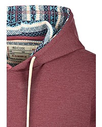 roter Pullover mit einem Kapuze von INDICODE