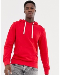 roter Pullover mit einem Kapuze von Jack & Jones