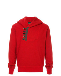 roter Pullover mit einem Kapuze von Kolor