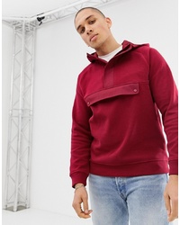 roter Pullover mit einem Kapuze von Lacoste