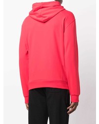 roter Pullover mit einem Kapuze von Moschino