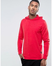 roter Pullover mit einem Kapuze von ONLY & SONS