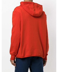 roter Pullover mit einem Kapuze von MSGM