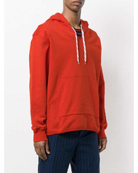 roter Pullover mit einem Kapuze von MSGM