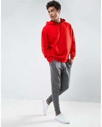 roter Pullover mit einem Kapuze von Asos