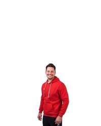 roter Pullover mit einem Kapuze von Peak