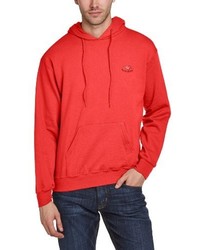 roter Pullover mit einem Kapuze