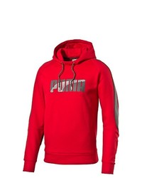 roter Pullover mit einem Kapuze von Puma