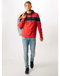 roter Pullover mit einem Kapuze von Ragwear