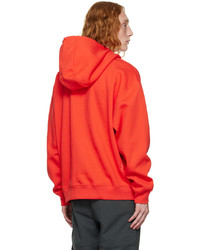 roter Pullover mit einem Kapuze von Nike
