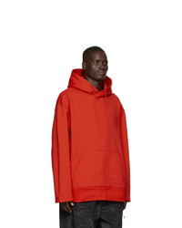 roter Pullover mit einem Kapuze von Y-3