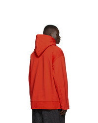 roter Pullover mit einem Kapuze von Y-3