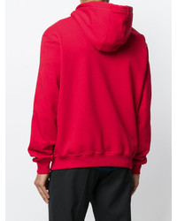 roter Pullover mit einem Kapuze von Versus