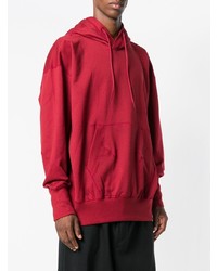 roter Pullover mit einem Kapuze von Y-3