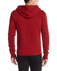 roter Pullover mit einem Kapuze von Superdry