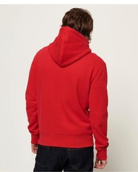 roter Pullover mit einem Kapuze von Superdry