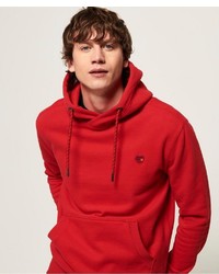 roter Pullover mit einem Kapuze von Superdry