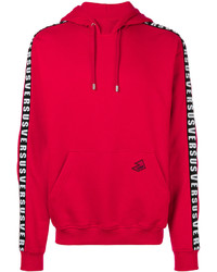 roter Pullover mit einem Kapuze von Versus