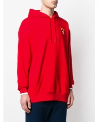 roter Pullover mit einem Kapuze von Puma