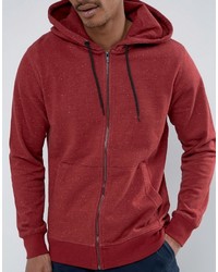 roter Pullover mit einem Kapuze von ONLY & SONS