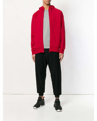 roter Pullover mit einem Kapuze von Y-3