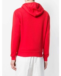 roter Pullover mit einem Kapuze von AMI Alexandre Mattiussi