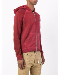 roter Pullover mit einem Kapuze von DSQUARED2