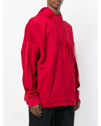 roter Pullover mit einem Kapuze von Y-3