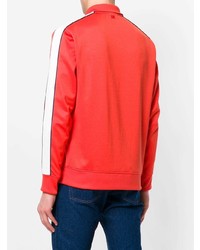 roter Pullover mit einem Reißverschluss am Kragen von AMI Alexandre Mattiussi