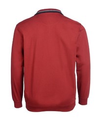 roter Pullover mit einem Reißverschluss am Kragen von Big fashion