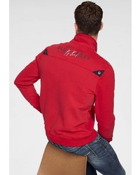 roter Pullover mit einem Reißverschluss am Kragen von Camp David