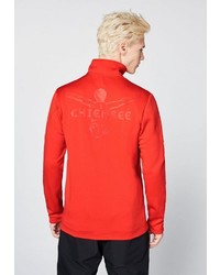 roter Pullover mit einem Reißverschluss am Kragen von Chiemsee