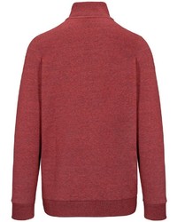 roter Pullover mit einem Reißverschluss am Kragen von COMMANDER