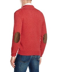 roter Pullover mit einem Reißverschluss am Kragen von Hackett London
