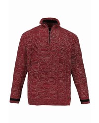 roter Pullover mit einem Reißverschluss am Kragen von JP1880