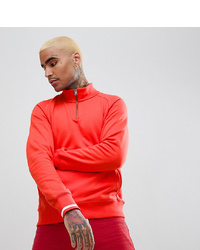 roter Pullover mit einem Reißverschluss am Kragen von Nike SB