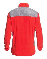 roter Pullover mit einem Reißverschluss am Kragen von Quiksilver