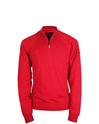 roter Pullover mit einem Reißverschluss am Kragen von Stuburt