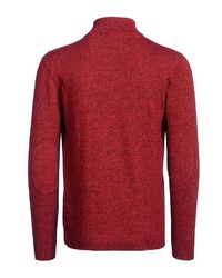roter Pullover mit einem Reißverschluß von Bexleys man