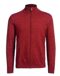 roter Pullover mit einem Reißverschluß von Bexleys man