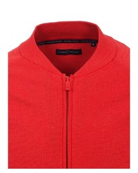 roter Pullover mit einem Reißverschluß von Casamoda