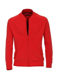 roter Pullover mit einem Reißverschluß von Casamoda