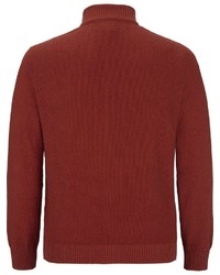 roter Pullover mit einem Reißverschluß von Jan Vanderstorm