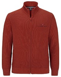 roter Pullover mit einem Reißverschluß von Jan Vanderstorm