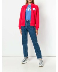 roter Pullover mit einem Reißverschluß von Ck Jeans