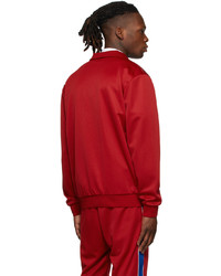 roter Pullover mit einem Reißverschluß von Moncler