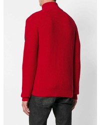 roter Pullover mit einem Reißverschluß von Belstaff