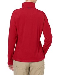 roter Pullover mit einem Reißverschluß von Vaude